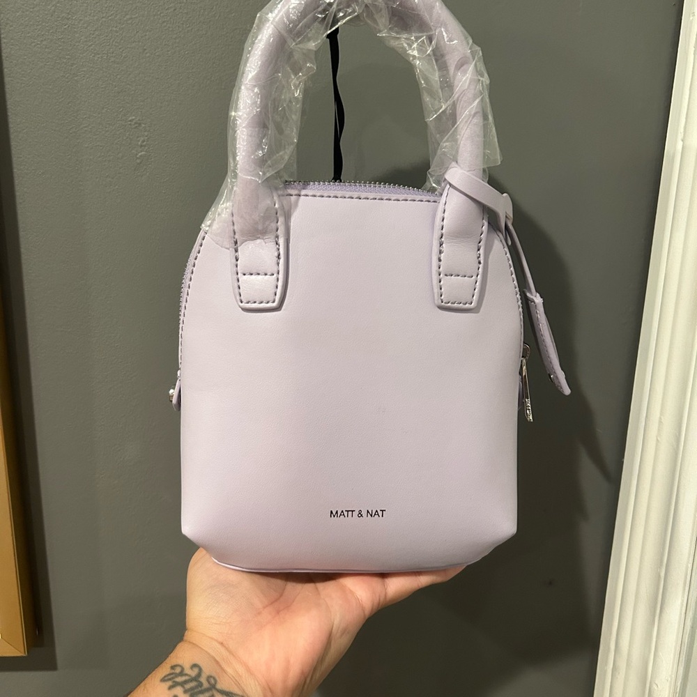 Matt & Nat Studio 901 “Gessi” Mini Satchel – Lilac (Vegan Leather)
